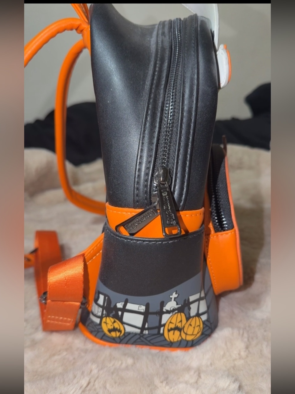 LOUNGEFLY Nightmare Before Christmas Zero Pumpkin Backpack - Picture 3 of 5